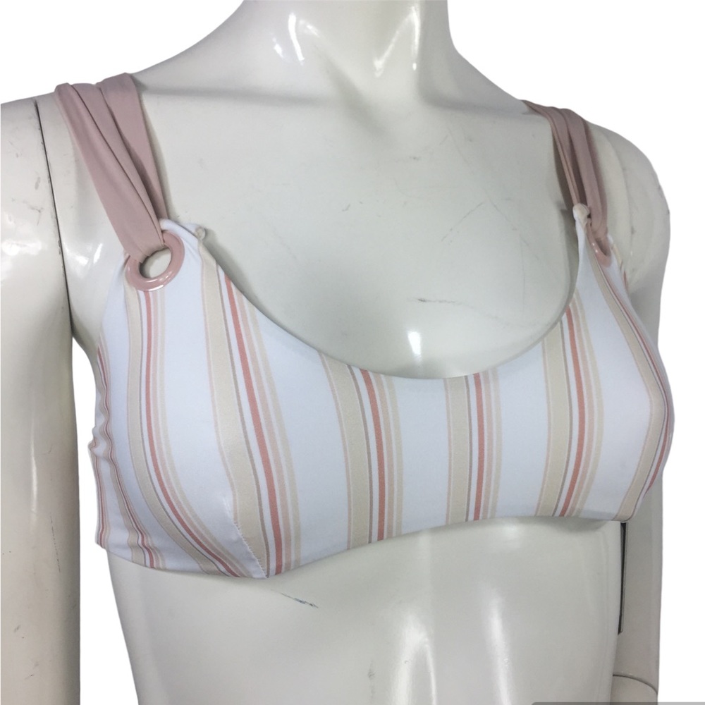 Tavik Stella Swim Top White Tapioca Stripe XS